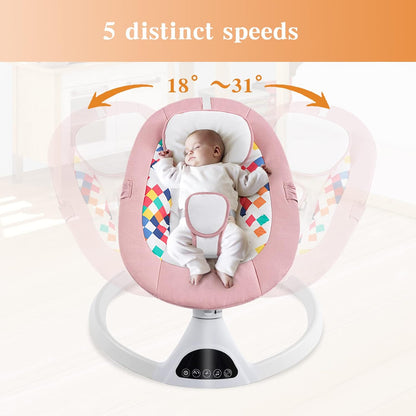 Baby Swing for Infants,Electric Bouncer for Babies ,5 Speeds, Bluetooth Music, Toys