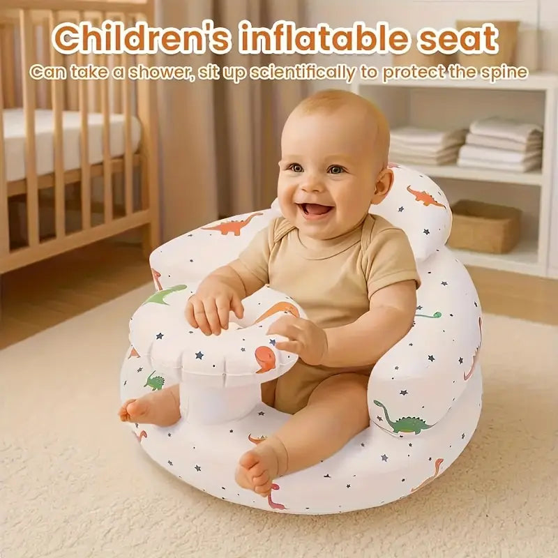 Inflatable Baby Chair with Tray - Soft Bath & Feeding Seat for Toddlers (Ideal Christmas Gift)