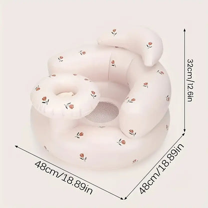 Inflatable Baby Chair with Tray - Soft Bath & Feeding Seat for Toddlers (Ideal Christmas Gift)