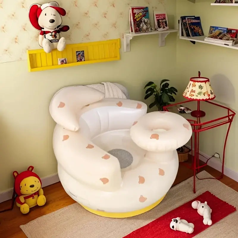 Inflatable Baby Chair with Tray - Soft Bath & Feeding Seat for Toddlers (Ideal Christmas Gift)