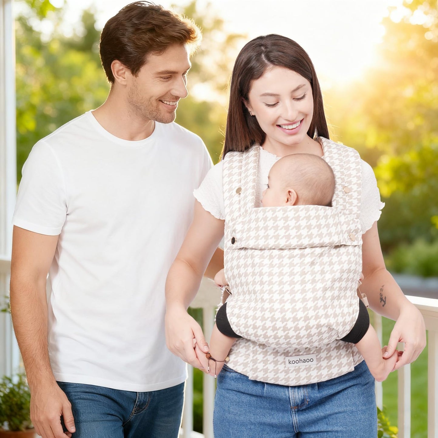 Ergonomic Baby Carrier Newborn to Toddler - 3-Position Infant Carrier with Head Support (3-36 Months) Premium Cotton & Lightweight