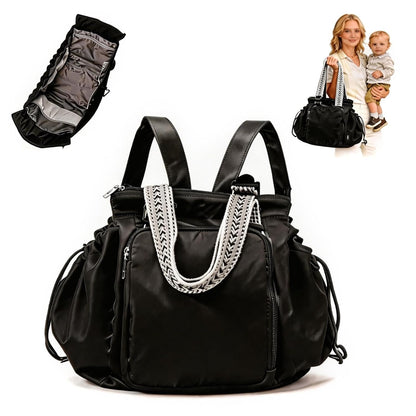Convertible Diaper Bag Tote Backpack, Large Capacity Waterproof Baby Travel Hospital Organizer Bag