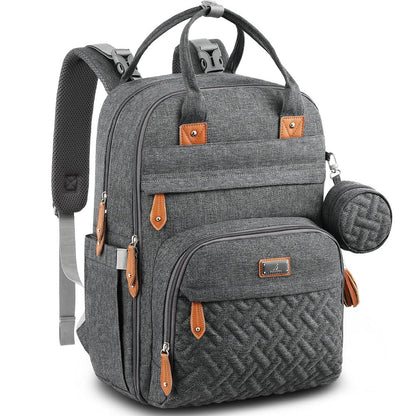 Diaper Bag Backpack -  Multi Function Water Resistant Diaper Bag with Changing Pad, Stroller Straps & Pacifier Case ,Travel Essentials
