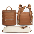 Diaper Bag Backpack Baby Diaper Bag, Large Leather Diaper Bag Backpack with Changing Pad