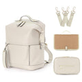 Diaper Bag Backpack, Waterproof Leather Diaper Bags With Changing Station for Baby, Fashion Nappy Travel Backpack for Mom Dad