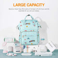 Cute Mult Diaper  Diaper Bags Backpack ,Waterproof Maternity  with USB Charging Port Stroller Straps