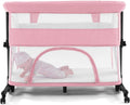 3-in-1 Baby Bassinet Bedside Sleeper – Convertible Crib with Breathable Mesh, 5 Height Positions, Portable Playard for Newborn