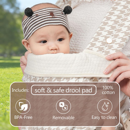 Ergonomic Baby Carrier Newborn to Toddler - 3-Position Infant Carrier with Head Support (3-36 Months) Premium Cotton & Lightweight
