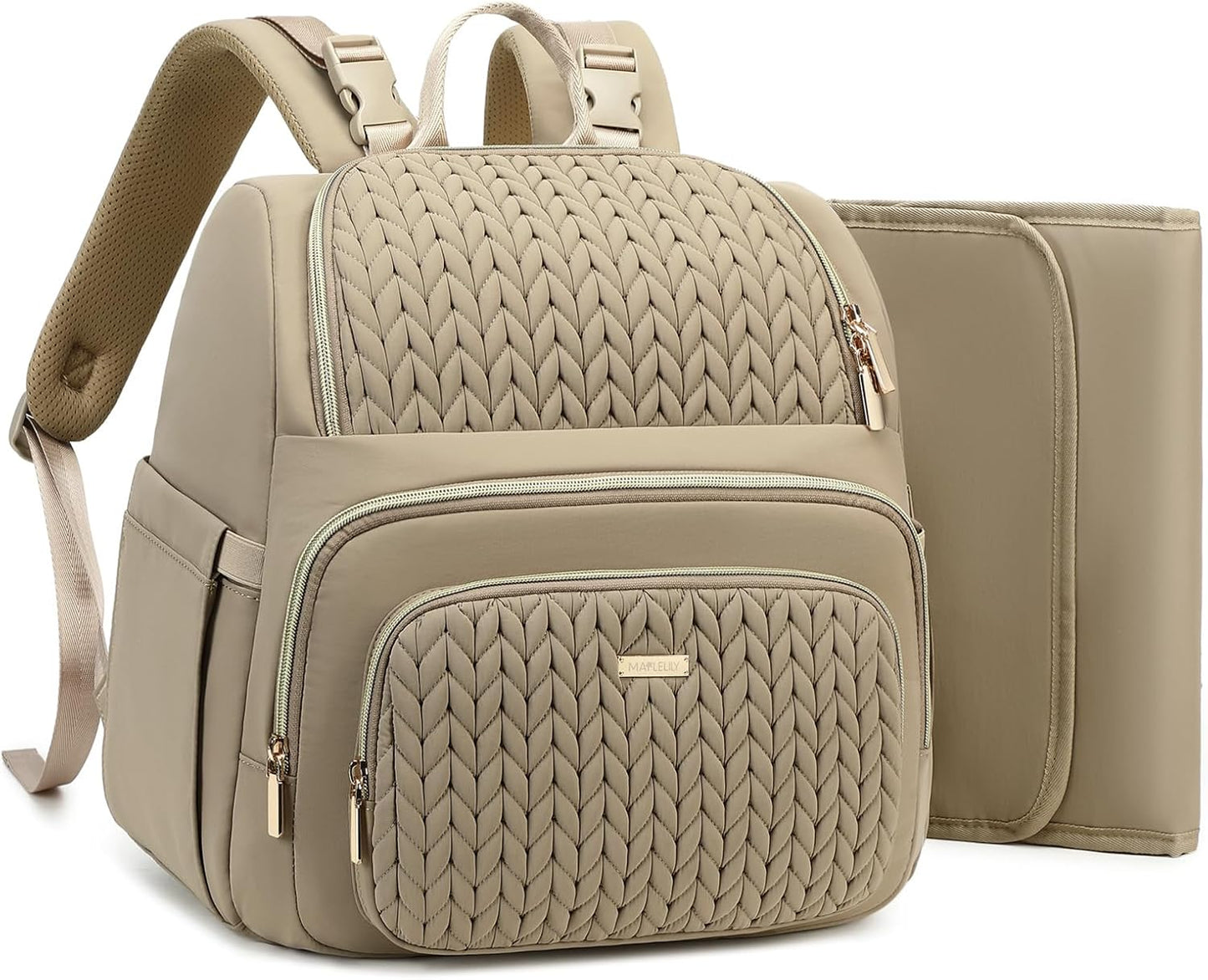 Diaper Bag Backpack - Lightweight & Stylish, Baby Travel Essentials Tote with Changing Pad, Insulated Pocket, Stroller Strap - Baby Diaper Backpack for Mom Dad