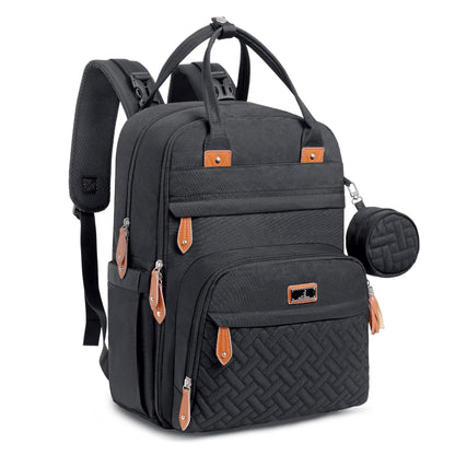 Diaper Bag Backpack -  Multi Function Water Resistant Diaper Bag with Changing Pad, Stroller Straps & Pacifier Case ,Travel Essentials