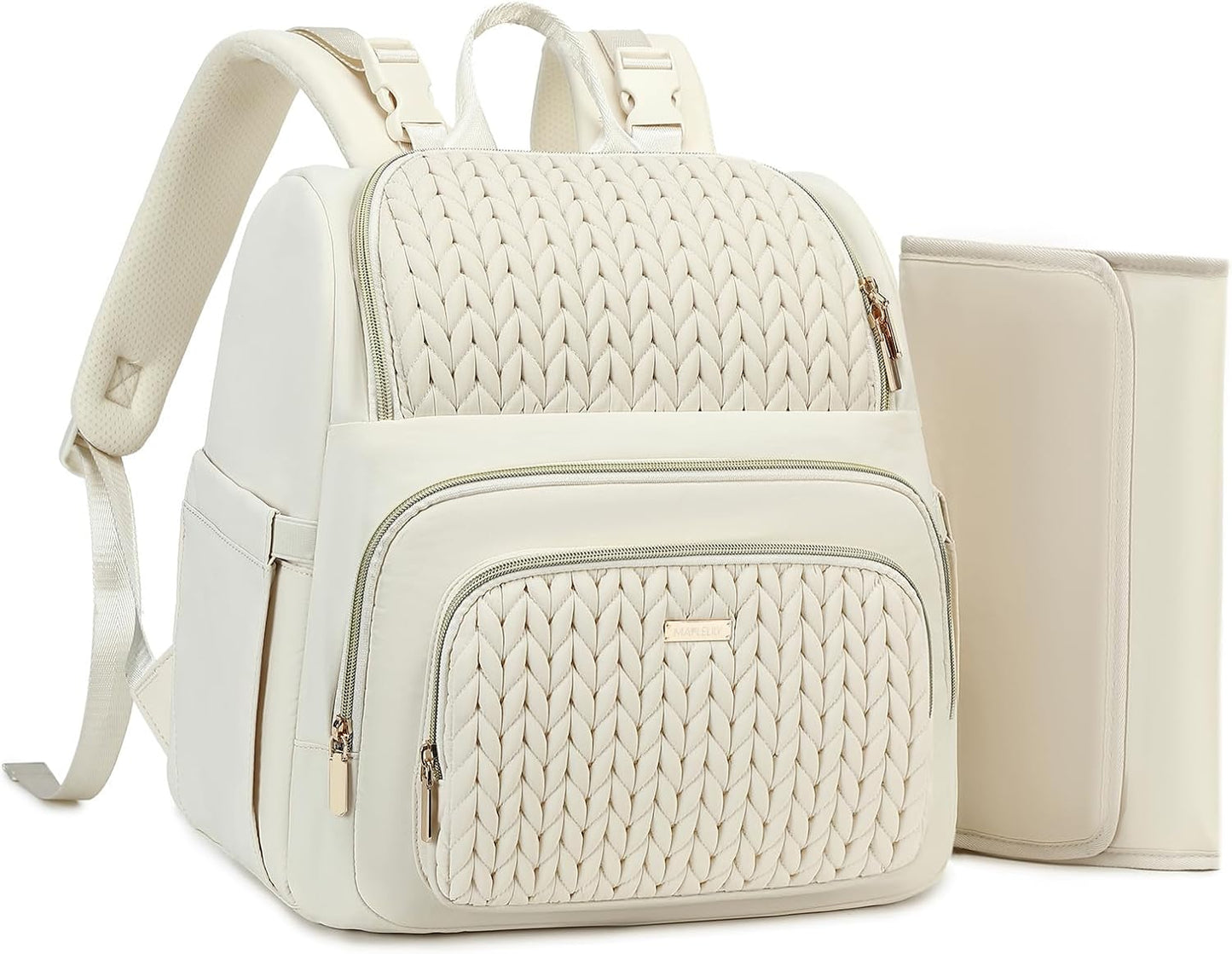 Diaper Bag Backpack - Lightweight & Stylish, Baby Travel Essentials Tote with Changing Pad, Insulated Pocket, Stroller Strap - Baby Diaper Backpack for Mom Dad