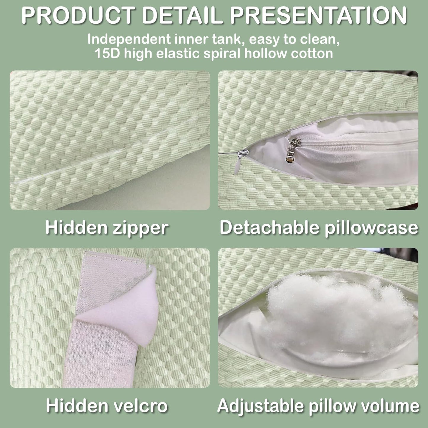 Pregnancy Pillow, Soft Maternity Pillow with Detachable & Adjustable Pillow Cover