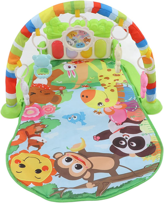 Baby Kick Play Mat, Detachable Tummy Time Mats with Music and Soft Lights for Newborn Infants Boys Girls Crawling Playing