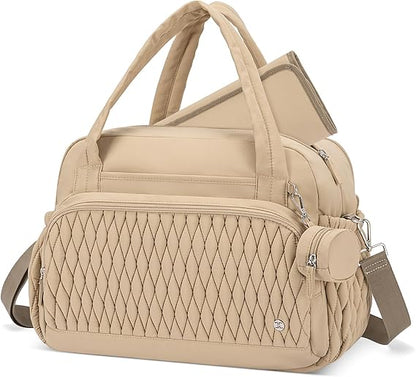 Tote Diaper Bags, Travel Crossbody Large Capacity Hospital Bag for Women Labor Delivery with Pacifier Case