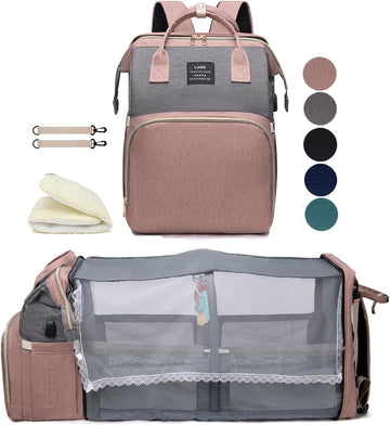 3 in 1 Diaper Bag Backpack with Changing Station