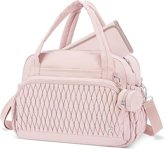 Tote Diaper Bags, Travel Crossbody Large Capacity Hospital Bag for Women Labor Delivery with Pacifier Case