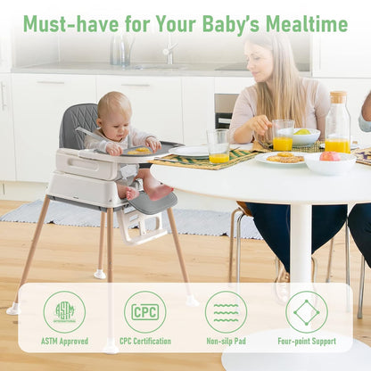 3 in 1 Baby High Chair,Adjustable Convertible Chairs Baby High Chairs
