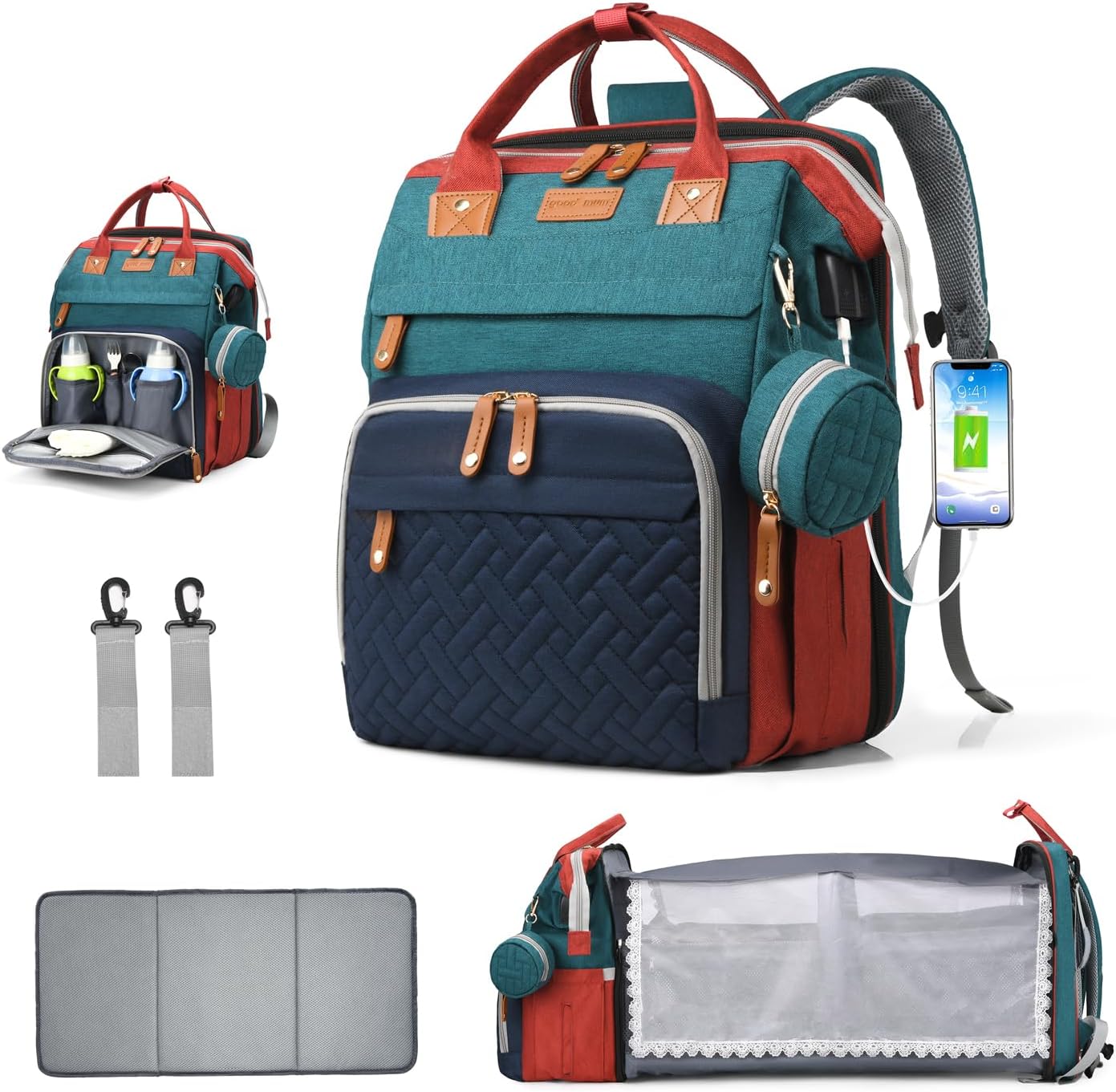 Diaper Bag Backpack with Change Station-Hot Sales