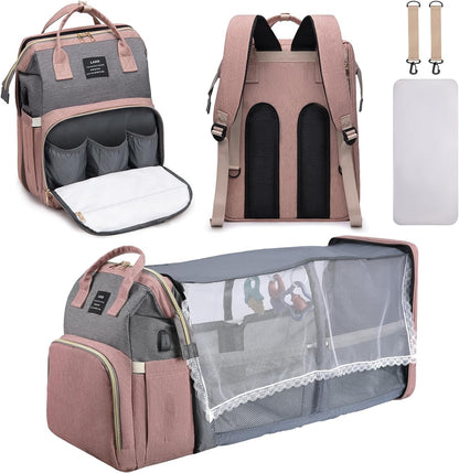 Diaper Bag Backpack with Built-in Changing Station - Best Baby Shower Gift