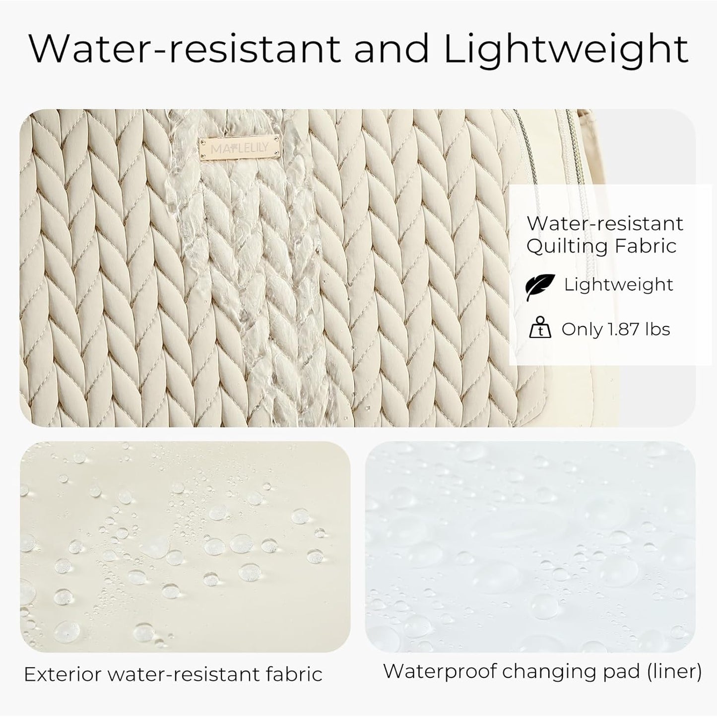 Diaper Bag Backpack - Lightweight & Stylish, Baby Travel Essentials Tote with Changing Pad, Insulated Pocket, Stroller Strap - Baby Diaper Backpack for Mom Dad