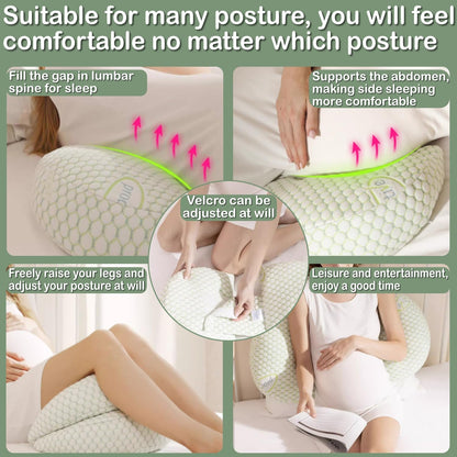 Pregnancy Pillow, Maternity Pillow for Pregnant Women, Soft Maternity Pillow with Detachable & Adjustable Pillow Cover