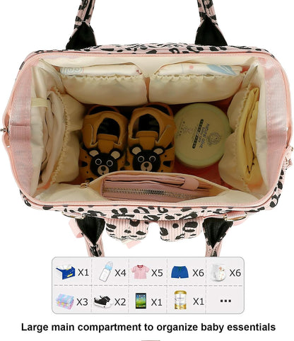Corduroy Diaper Bag Backpack for Baby Girls Boys, Women Large Nappy Bags for Mom