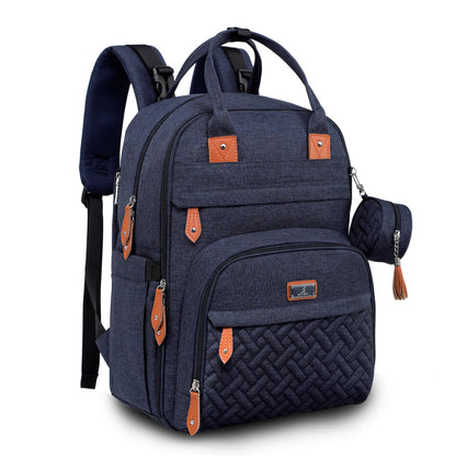 Diaper Bag Backpack -  Multi Function Water Resistant Diaper Bag with Changing Pad, Stroller Straps & Pacifier Case ,Travel Essentials