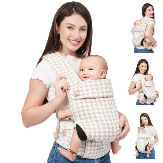 Ergonomic Baby Carrier Newborn to Toddler - 3-Position Infant Carrier with Head Support (3-36 Months) Premium Cotton & Lightweight