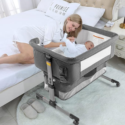 Baby Bassinet 3 in 1 Travel Baby Crib Baby Bed with Breathable Net