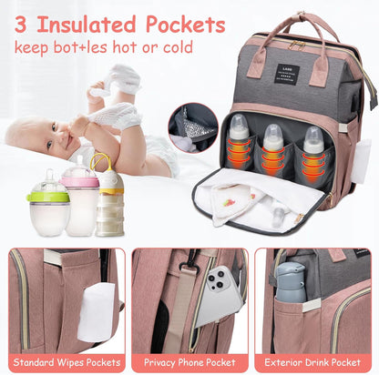 Diaper Bag Backpack with Built-in Changing Station - Best Baby Shower Gift
