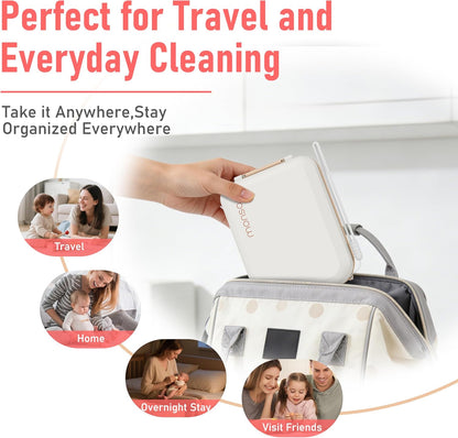 Portable Silicone Bottle Cleaning Kit – Baby Bottle Brush Set with Drying Rack & Travel Case – BPA-Free, Dishwasher Safe for Home & On-the-Go