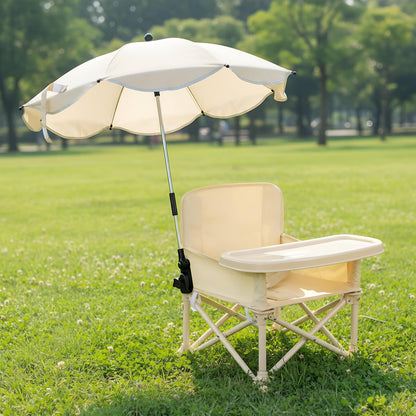 Baby Beach Chair with Umbrella & Tray – Kids Portable Folding Seat with Storage Bag, Lightweight Camping Chair for Outdoor Travel