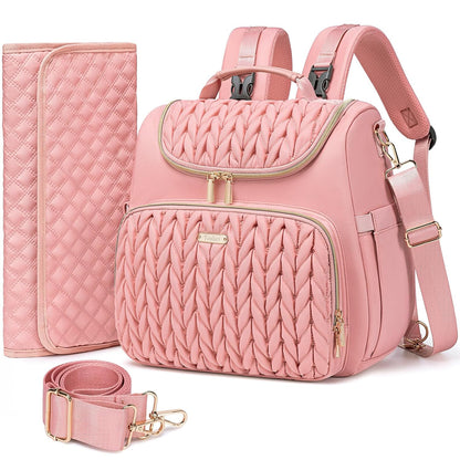 4 in 1 Convertible Diaper Bag Backpack,Waterproof Baby Diaper Bag with Changing Pad