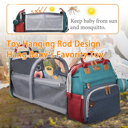 Diaper Bag Backpack with Change Station ，Waterproof Diaper Bag Backpack with USB Charging Port