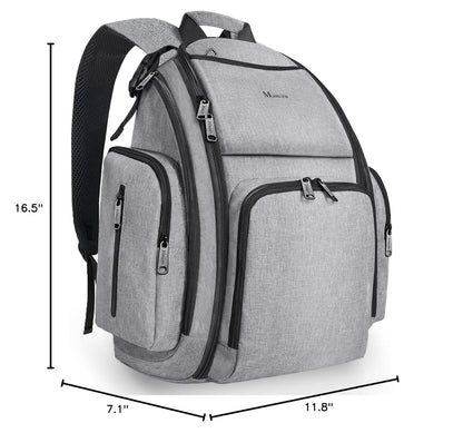 Diaper Bag Backpack, Large Multifunction Waterproof Travel Baby Changing Bag for Dad Mom with 4 Insulated Pockets and Stroller Straps