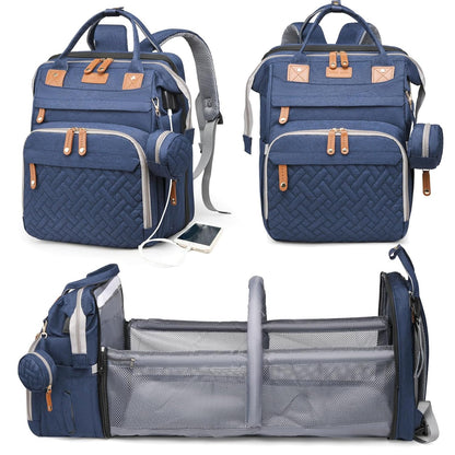 Diaper Bag Backpack with Change Station ，Waterproof Diaper Bag Backpack with USB Charging Port