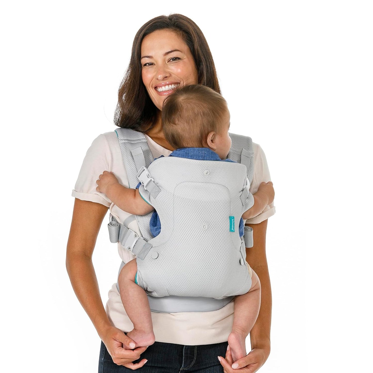 4-in-1 Convertible Baby Carrier - Ergonomic Infant to Toddler Carrier (7-45 lbs) Adjustable & Registry Essential,Light Gray