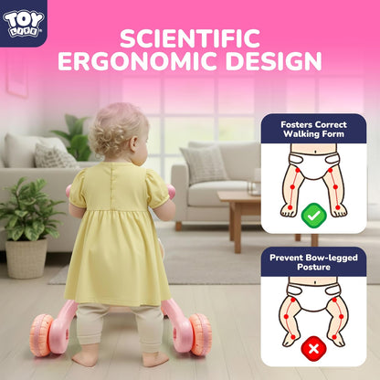 3-in-1 Baby Push Walker, Sit-to-Stand Activity Center with Music for Babies 6-12 Months