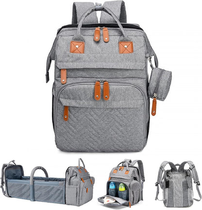 Baby Diaper Bags with Changing Station, Large Capacity Diaper Bag Backpack for Moms Dads with USB Charging Port,Travel Baby Bag with Pacifier Case & Stroller Straps