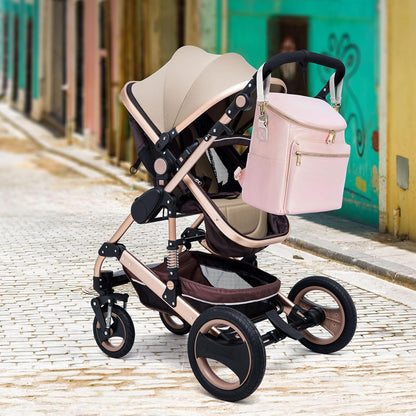 2026 New Diaper Bag Backpack, Fashion Leather Mommy Backpacks, Travel Baby Diaper Bags with in Bag Organizer and Changing Pad