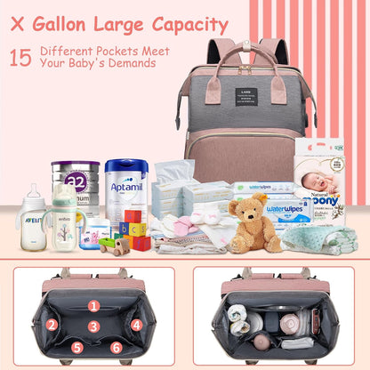 Diaper Bag Backpack with Built-in Changing Station - Best Baby Shower Gift