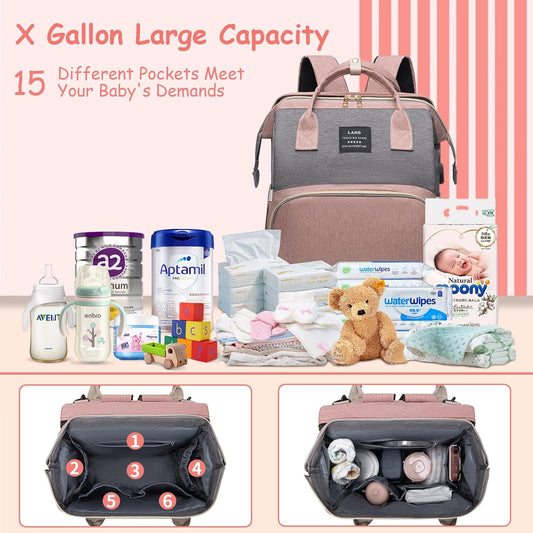 Diaper Bag Backpack with Built-in Changing Station - Best Baby Shower Gift