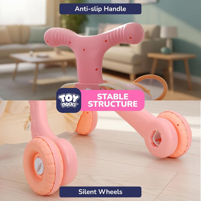 3-in-1 Baby Push Walker, Sit-to-Stand Activity Center with Music for Babies 6-12 Months