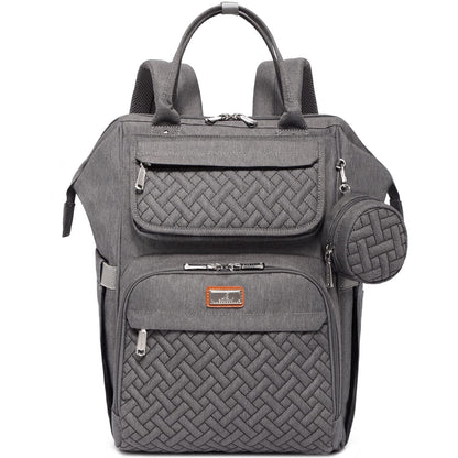 Multifunction Diaper Bag Backpack with Changing Pad & Stroller Straps & Pacifier Case
