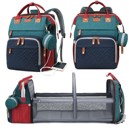 Diaper Bag Backpack with Change Station ，Waterproof Diaper Bag Backpack with USB Charging Port