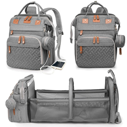 Diaper Bag Backpack with Change Station ，Waterproof Diaper Bag Backpack with USB Charging Port