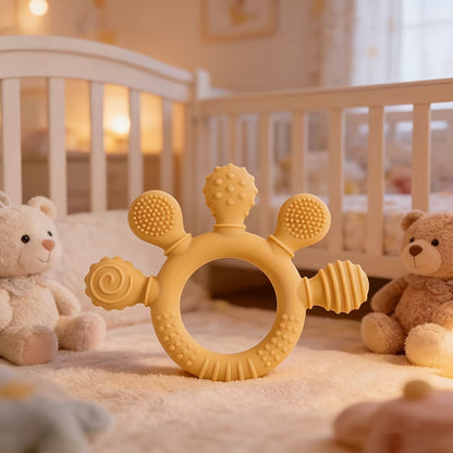 Baby Teething Toys, Baby Care Rings, Food Grade Teething Gel, BPA Free, Children's Gifts, Newborn Accessories