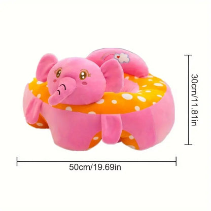 Plush Elephant Youngsters Support Seat - Soft PVC Learning Chair for Babies 4M+