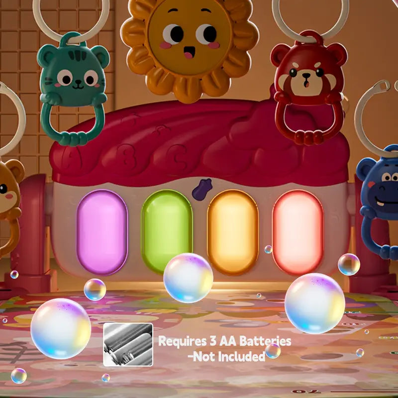 5-in-1 Multifunctional Baby Activity Center with Musical Piano Keys, Sensory Toys & Adjustable Reclining Seat