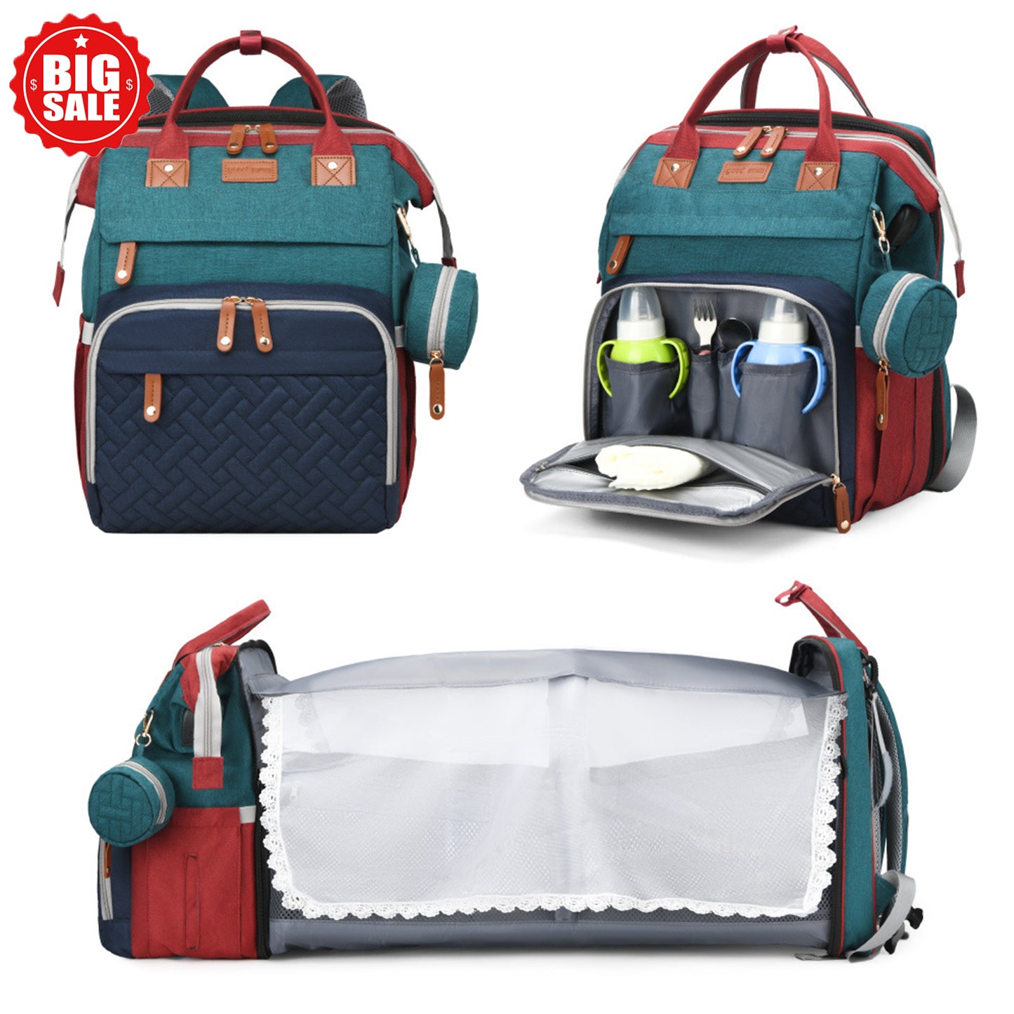Diaper Bag Backpack with Changing Station, Large Capacity, Newborn Essentials Must Haves